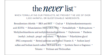 THE NEVER LIST